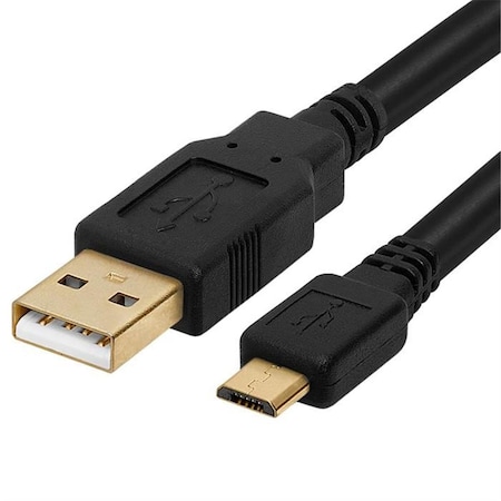 Cmple USB 2.0 A Male To Micro B Male 5-Pin Gold-Plated Cable - 1.5 ft. - Black 660-N